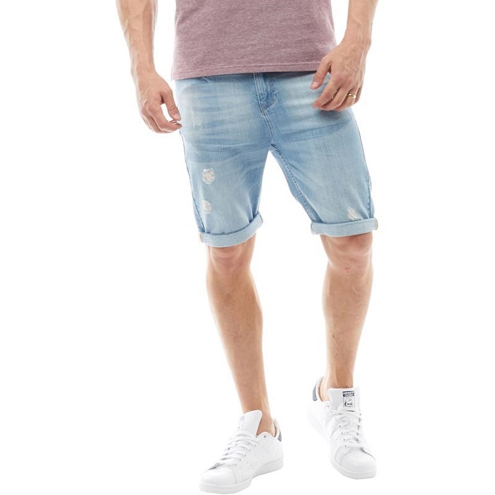 МЪЖКИ КЪСИ ДЪНКИ - Crosshatch Treyrip Ripped Denim Shorts