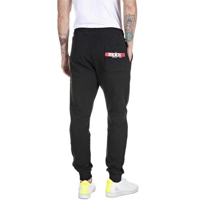 Мъжко Долнище - REPLAY Block Logo Sweat Pants - 2