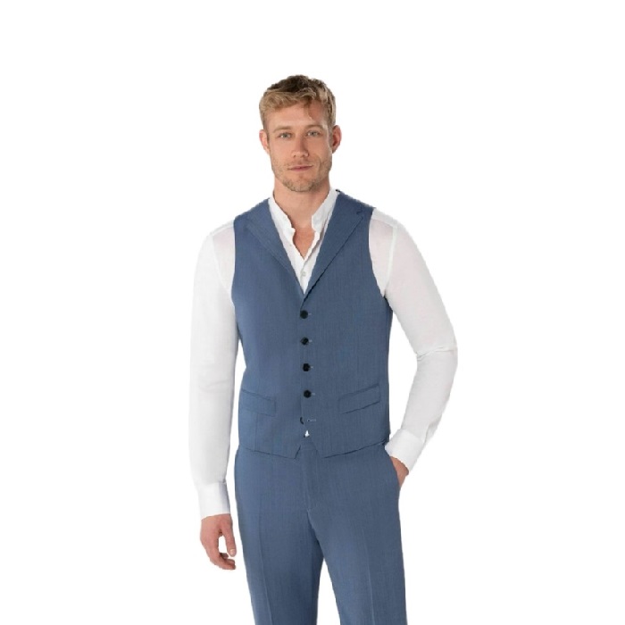 Мъжки Стилен Елек - BENVENUTO Salvino Slim Suit Waistcoat - 2