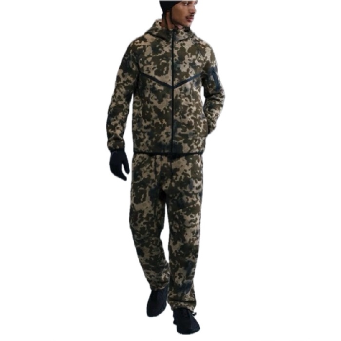 Мъжки Анцуг - Nike Tech Men's Full-Zip Fleece Camo Windrunner Tracksuit